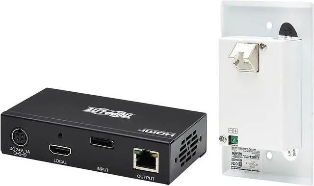 Alt view image 7 of 10 - DisplayPort to HDMI Over Cat6 Extender Kit w Wall Plate Receiver
