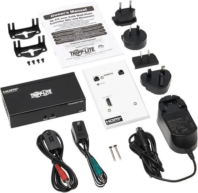 Alt view image 9 of 10 - HDMI Over Cat6 Extender Kit w Wall Plate Receiver 4K60Hz HDR PoC