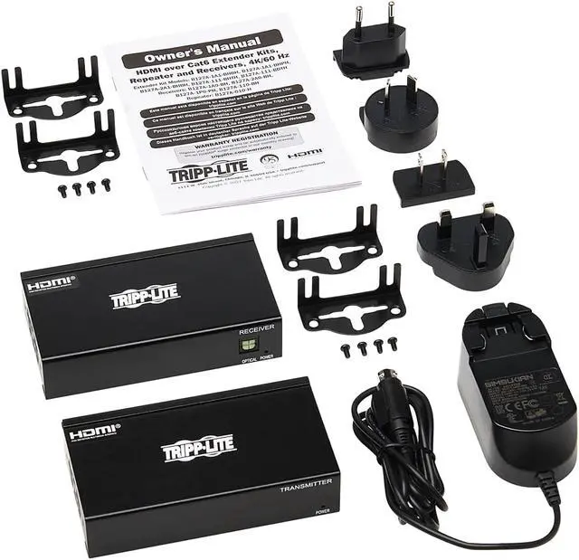 Alt view image 9 of 10 - HDMI Over Cat6 Extender Kit Transmitter/Receiver 4K60Hz HDR PoC