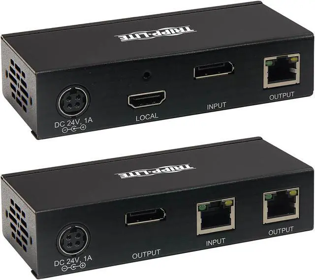 Alt view image 2 of 7 - DisplayPort Over Cat6 Extender Kit Transmitter Receiver 4K PoC