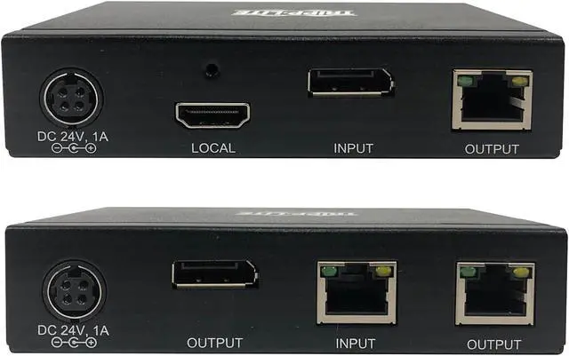 Alt view image 5 of 7 - DisplayPort Over Cat6 Extender Kit Transmitter Receiver 4K PoC