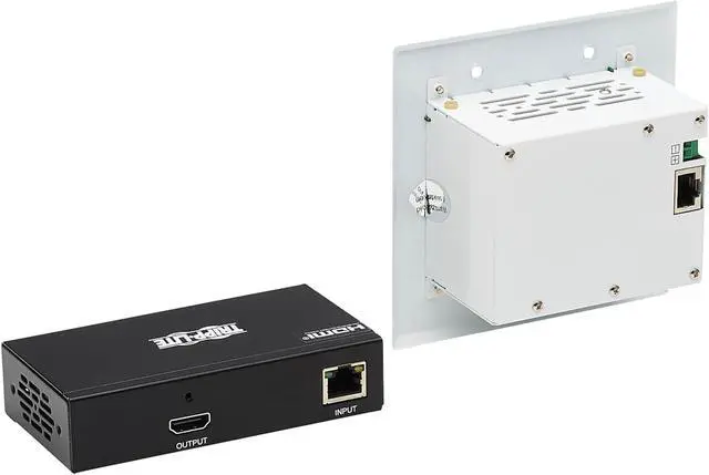Alt view image 4 of 10 - HDMI Over Cat6 Extender Switch Kit 4-Port Wall Plate/Box 4K PoC