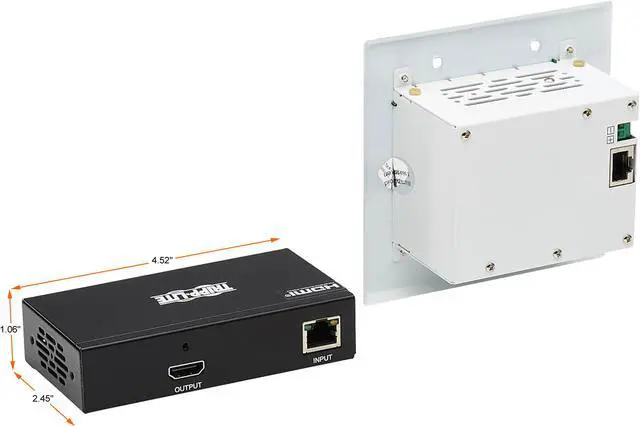 Alt view image 5 of 10 - HDMI Over Cat6 Extender Switch Kit 4-Port Wall Plate/Box 4K PoC