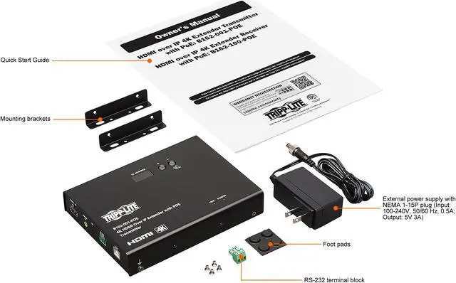 Alt view image 8 of 8 - HDMI Over IP Extender Transmitter 4K 4:4:4 PoE 328ft 100M