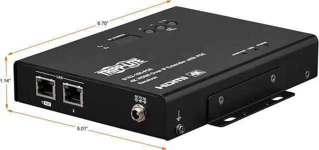Alt view image 2 of 8 - HDMI Over IP Receiver Transmitter 4K 4:4:4 PoE 328ft 100M