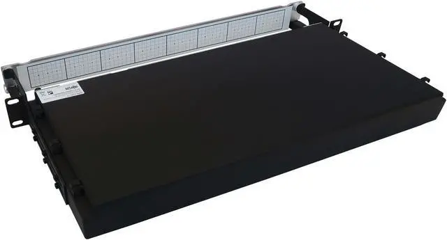 Alt view image 2 of 4 - Preloaded Fiber Panel 2x 12x LC/LC 24F Trunk Cables OM4 MMF 10M