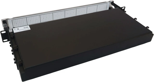 Alt view image 2 of 8 - Preloaded Fiber Panel 2x 12x LC/LC 24F Trunk Cables OM4 MMF 20M