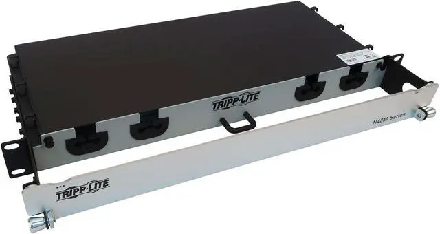 Main image of Preloaded Fiber Panel 2x 24F MTP/MPO to 12x LC F/M OM4 MMF 10M