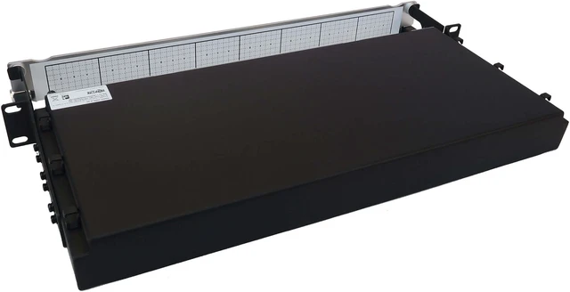 Alt view image 2 of 4 - Preloaded Fiber Panel 1U 2x12F MTP/MPO-PC to LC F/M OM4 MMF 20M