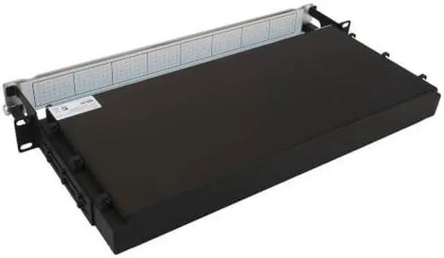 Alt view image 6 of 8 - Preloaded Fiber Panel 1U 4x 8x LC/LC M/M 16F Trunk OM4 MMF 10M