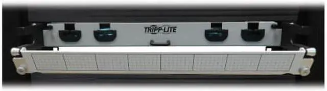 Alt view image 7 of 8 - Preloaded Fiber Panel 1U 4x12F MTP/MPO-PC 4x LC F/M OM4 MMF 10M