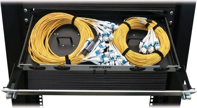 Alt view image 5 of 8 - Preloaded Fiber Panel 1U 2x 12x LC/LC M/M 24F Trunk OS2 SMF 20M