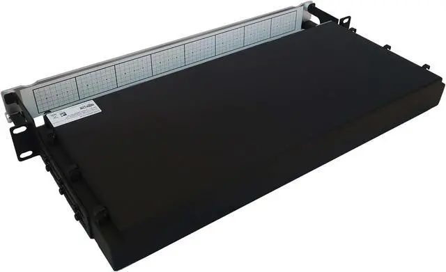 Alt view image 2 of 8 - Preloaded Fiber Panel 1U 2x24F MTP/MPO-AC 12xLC F/M OS2 SMF 20M