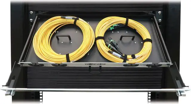 Alt view image 5 of 8 - Preloaded Fiber Panel 1U 2x 3x8F MTP/MPO-APC F/F OS2 SMF 20M