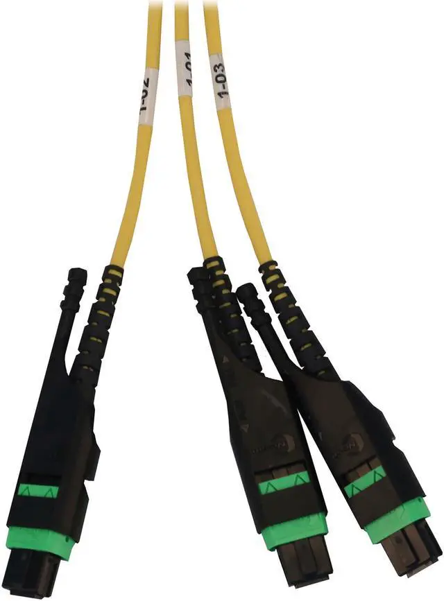 Alt view image 8 of 8 - Preloaded Fiber Panel 1U 2x 3x8F MTP/MPO-APC F/F OS2 SMF 20M