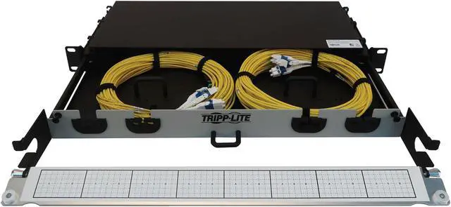Alt view image 3 of 8 - Preloaded Fiber Panel 2x12F MTP/MPO-APC to 4xLC F/M OS2 SMF 20M