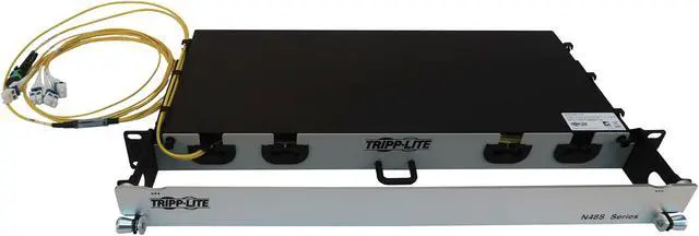 Alt view image 4 of 8 - Preloaded Fiber Panel 2x12F MTP/MPO-APC to 4xLC F/M OS2 SMF 20M