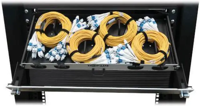 Alt view image 5 of 7 - Preloaded Fiber Panel 1U 4x 8x LC/LC M/M 16F Trunk OS2 SMF 10M