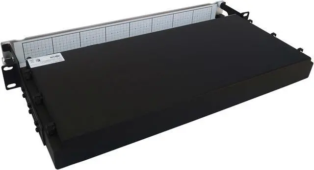 Alt view image 2 of 4 - Preloaded Fiber Panel 1U 4x12F MTP/MPO-APC 4xLC F/M OS2 SMF 10M