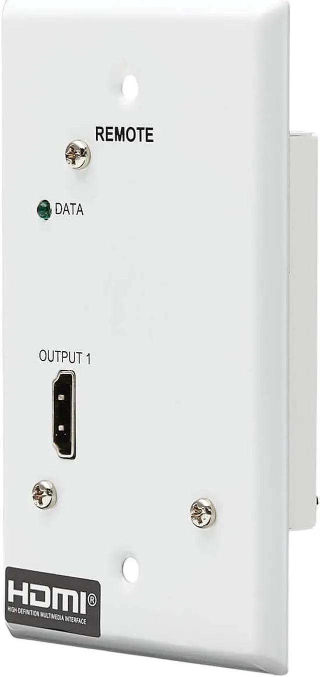 Alt view image 3 of 8 - HDMI Over Cat6 Receiver 1-Port Wall Plate 4K 60Hz HDR 4:4:4 PoC