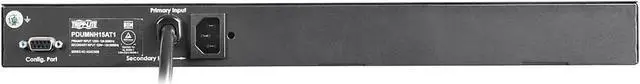 Alt view image 2 of 7 - Tripp Lite PDU ATS/Monitored 120V 1.44kW 15A 8 5-15R Dual 5-15P 12ft Cords
