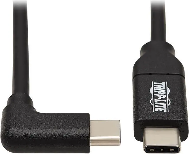 Main image of Tripp Lite USB C Cable USB 2.0 Right-Angle Plug 100W PD Charging M/M 2M