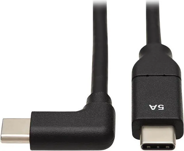 Alt view image 6 of 6 - Tripp Lite USB C Cable USB 2.0 Right-Angle Plug 100W PD Charging M/M 2M