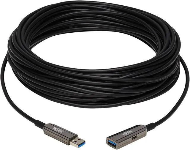 Alt view image 2 of 5 - Tripp Lite USB-A Fiber Active Optical Cable Extension Repeater CL3 M/F 30M