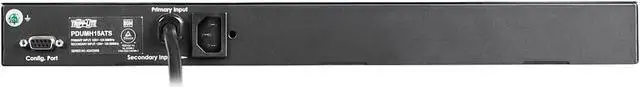 Alt view image 2 of 7 - Tripp Lite PDU ATS / Metered 120V 1.44kW 15A 8 5-15R Dual 5-15P 12ft Cords
