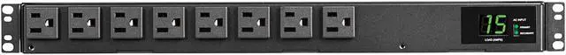 Alt view image 3 of 7 - Tripp Lite PDU ATS / Metered 120V 1.44kW 15A 8 5-15R Dual 5-15P 12ft Cords