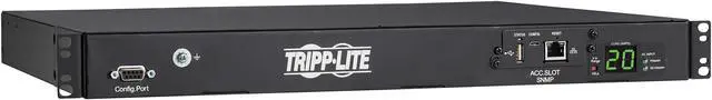 Main image of Tripp Lite PDUMNH20HVAT1 Auto-Transfer Switch; Metered; Monitored 200; 208; 220; 230; 240 20A 12 ft PDU ATS/Metered 200-240V 8 C13 2 C19 Dual C20 Network Card 1URM