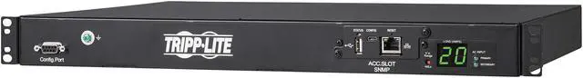 Alt view image 3 of 5 - Tripp Lite PDUMNH20HVAT1 Auto-Transfer Switch; Metered; Monitored 200; 208; 220; 230; 240 20A 12 ft PDU ATS/Metered 200-240V 8 C13 2 C19 Dual C20 Network Card 1URM