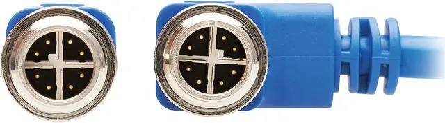 Alt view image 3 of 6 - TRIPP LITE Ethernet Cable M12 X-Code Cat6 1G UTP CMR-LP Right-Angle M/M 3M