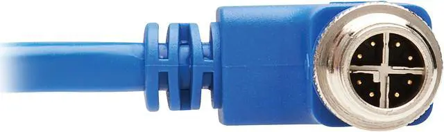 Alt view image 6 of 6 - TRIPP LITE Ethernet Cable M12 X-Code Cat6 1G UTP CMR-LP Right-Angle M/M 10M