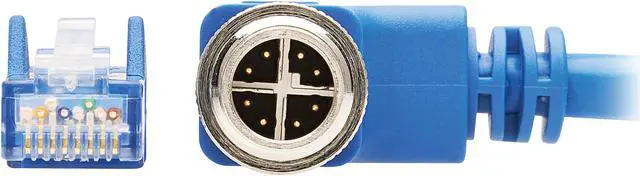 Alt view image 3 of 6 - TRIPP LITE Ethernet Cable M12 XCode Cat6 1G UTP Right-Angle M12 RJ45 MM 10M