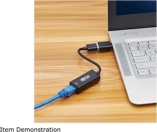 Alt view image 8 of 8 - Tripp Lite USB C USB-A to RJ45 Gigabit Ethernet Network Adapter 2xM/F Black