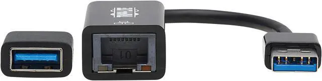 Alt view image 2 of 8 - Tripp Lite USB C USB-A to RJ45 Gigabit Ethernet Network Adapter 2xM/F Black