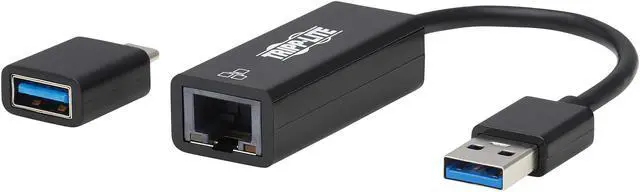 Alt view image 4 of 8 - Tripp Lite USB C USB-A to RJ45 Gigabit Ethernet Network Adapter 2xM/F Black