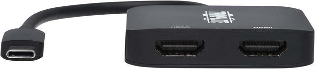 Alt view image 2 of 8 - Tripp Lite USB C Adapter Dual-Display 4K 60Hz HDMI HDR 4:4:4 HDCP 2.2 Black