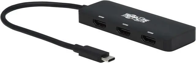 Main image of Tripp Lite USB C Adapter Triple Display 4K60Hz HDMI HDR 4:4:4 HDCP2.2 Black