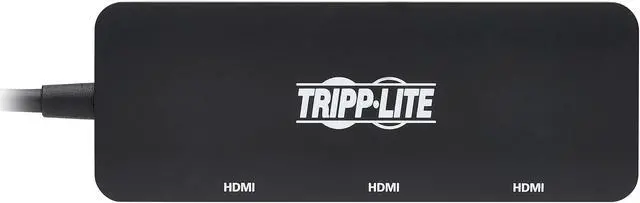 Alt view image 3 of 8 - Tripp Lite USB C Adapter Triple Display 4K60Hz HDMI HDR 4:4:4 HDCP2.2 Black