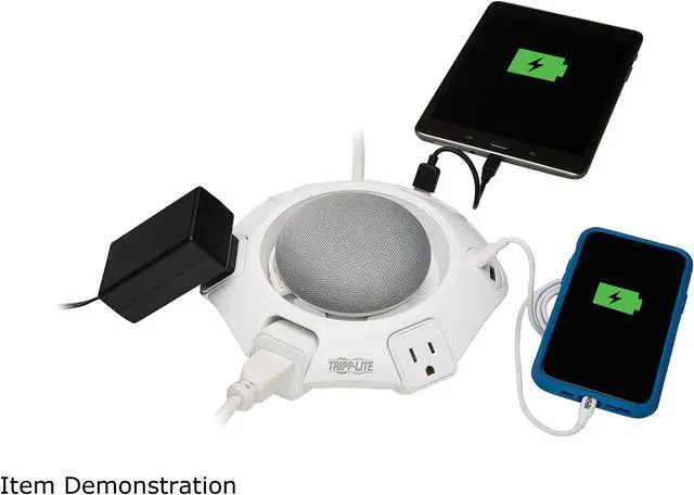 Alt view image 8 of 8 - TRIPP LITE Safe-IT Conference Surge Protector 4 Rotating Outlet USB C USB-A