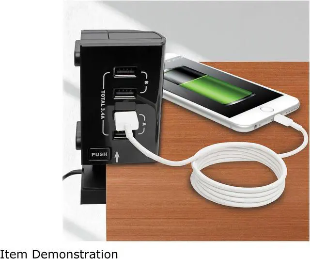 Alt view image 8 of 8 - TRIPP LITE Safe-IT Surge Protector 6Outlet 4 Retractable USB Ports 8ft Cord