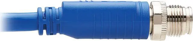 Alt view image 4 of 4 - Tripp Lite M12 X-Code Cat6a Shielded Ethernet Cable, 10G F/UTP CMR-LP (M/M), IP68, 60W Power over Ethernet, Blue, 9.8 Feet / 3 Meters (NM12-6A1-03M-BL)