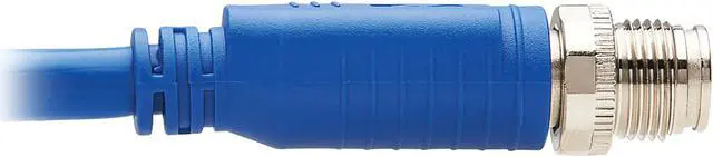 Alt view image 4 of 4 - Tripp Lite M12 X-Code Cat6a Shielded Ethernet Cable, 10G F/UTP CMR-LP (M/M), IP68, 60W Power over Ethernet, Blue, 16.4 Feet / 5 Meters (NM12-6A1-05M-BL)