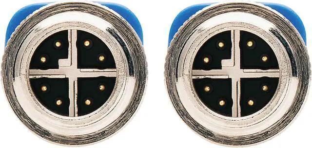 Alt view image 3 of 4 - Tripp Lite M12 X-Code Cat6a Shielded Ethernet Cable, 10G F/UTP CMR-LP (M/M), IP68, 60W Power over Ethernet, Blue, 32.8 Feet / 10 Meters (NM12-6A1-10M-BL)