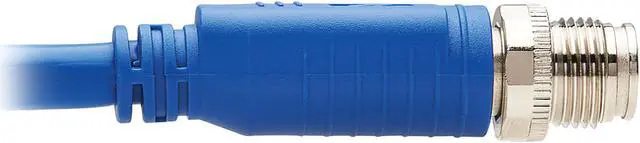 Alt view image 4 of 4 - Tripp Lite M12 X-Code Cat6a Shielded Ethernet Cable, 10G F/UTP CMR-LP (M/M), IP68, 60W Power over Ethernet, Blue, 32.8 Feet / 10 Meters (NM12-6A1-10M-BL)