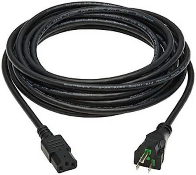 Alt view image 2 of 6 - Tripp Lite Safe-IT Antibacterial Hospital-Grade Power Cord Medical, 5-15P to C13, Green Dot, 13A, 125V, 16 AWG, 15ft / 4.6M Cord (P006AB-015-HG)