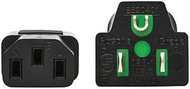 Alt view image 3 of 6 - Tripp Lite Safe-IT Antibacterial Hospital-Grade Power Cord Medical, 5-15P to C13, Green Dot, 13A, 125V, 16 AWG, 15ft / 4.6M Cord (P006AB-015-HG)