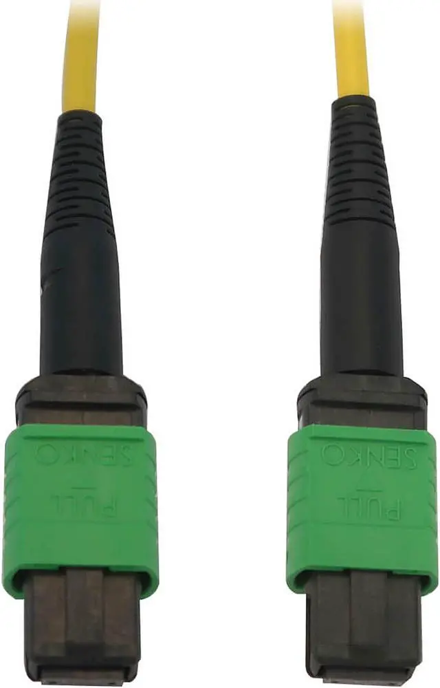 Main image of Tripp Lite Single Mode Fiber Patch Cable, 9/125 OS2 MPO to MPO (F/F APC), 12 Fiber, Yellow LSZH Jacket, 1 Meter / 3.3 Feet (N390B-01M-12-AP)
